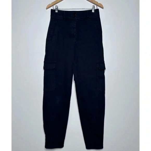 Aritzia Wilfred Free Black Ultra High Rise Modern Cargo Jeans Size 6 - Picture 3 of 13